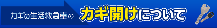 カギの生活救急車におまかせ下さい!!
